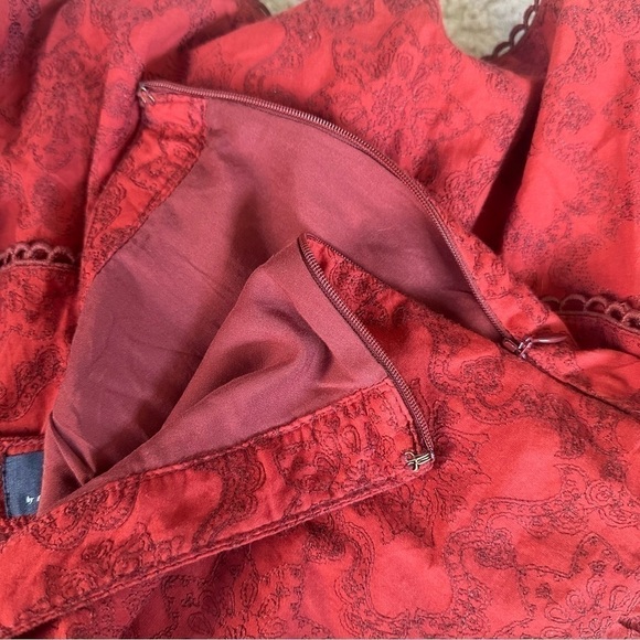 Anthropologie Maeve Embroidered Mini Skirt sz 14 - Picture 6 of 8